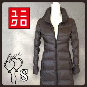 UNIQLO 롱 다운 자켓 다크 브라운 S 코트 겨울