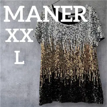 새상품급 하나뿐인 MANER [XXL] 스팽글 T셔츠