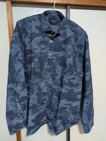 HYDROGEN 카모 패턴 데님 셔츠 XL