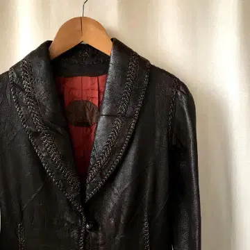 70s 빈티지 North Beach 가죽 코트 여성용