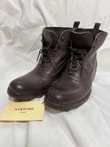SARTORE 다크 브라운 레이스업 부츠