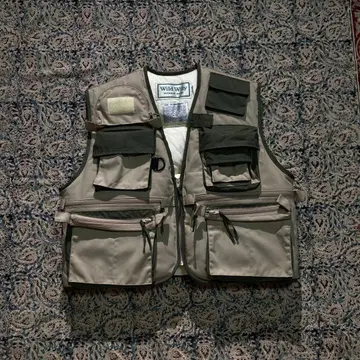 90's~ 짧은 기장 다운 피싱 베스트 밀리터리 군 테크 다기능