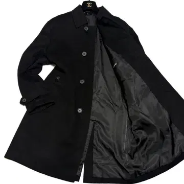 캐시미어 혼방 울 코트 롱 코트 빅 사이즈 블랙 가을/겨울 [ XL ]