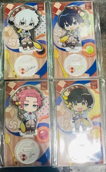 블루 록 4점 세트 아크릴 스탠드 티타임 나기 이사기 바치라 이토시 사이