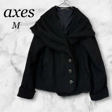 axes 트위드 자켓 블랙 M