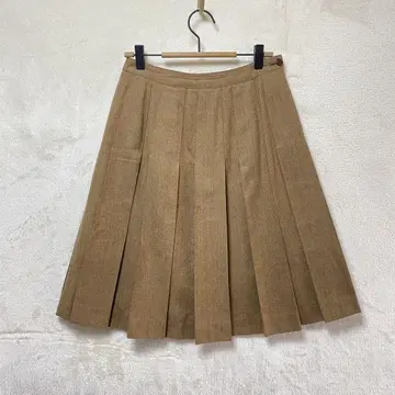 SCAPA/박스 플리츠 스커트/40/브라운