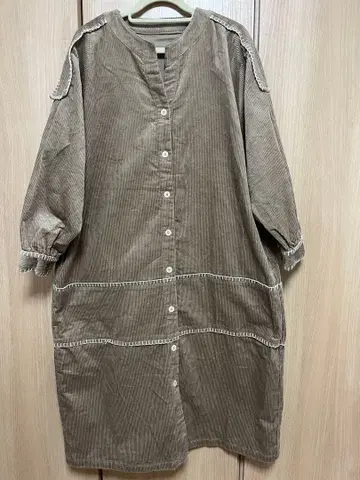 PerSon's 코듀로이 롱 코트 브라운