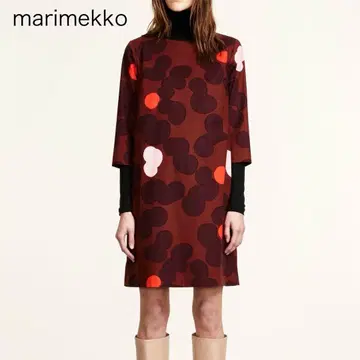 새상품급 marimekko 원피스 36 튜닉 마리메꼬 면 코튼