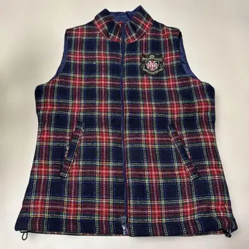 TOMMY HILFIGER 다운 베스트 체크 M