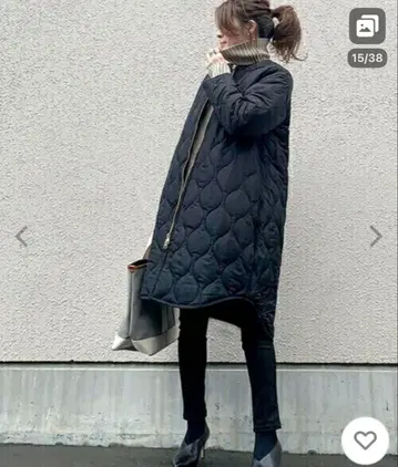 새상품 택 포함 Emma Taylor 블랙 퀼팅 자켓 L