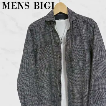 MEN'S BIGI 올 패턴 긴팔 셔츠 그레이 계열 상의