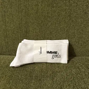 미사용 새상품 HOMME GIRL 리브 삭스 3세트 화이트