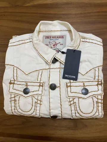 TRUE RELIGION 화이트 데님 자켓