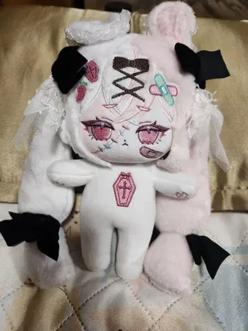 무속성 봉제 인형 좀비 토끼 20cm 핑크