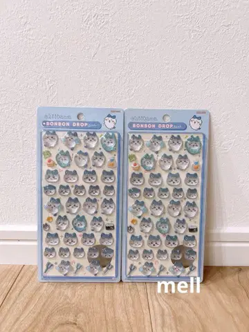 치이카와 (먼작귀) 모자 꽁지 드롭 씰 2점