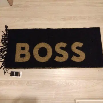 BOSS 로고 머플러 블랙/브라운