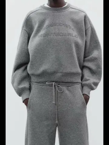 ZARA 글리터 텍스트 팬츠 M