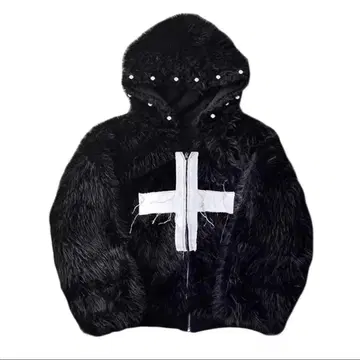 opium bumber fur jackets black