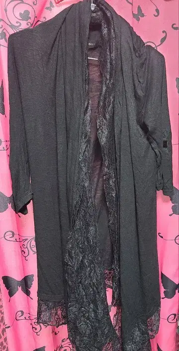 CIVARIZE 시버라이즈 블랙 레이스 롱 가디건