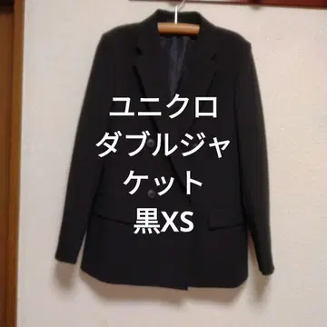 유니클로 더블 자켓 블랙 XS