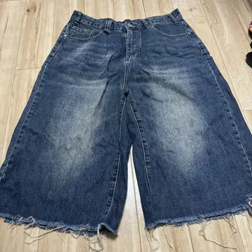 A-LAND 하프 팬츠 데님 데미지 가공 y2k 그런지 펑크