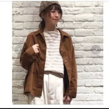 새상품급 아우터 자켓 사만사 모스모스 코듀로이 브라운