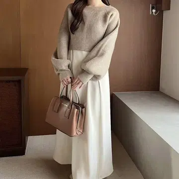 새상품 NICE CLAUP 전골격 우승 원피스 L