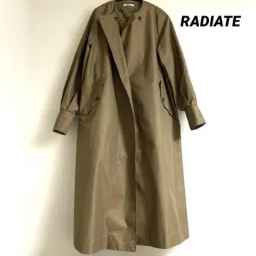 라디에이트 야마다야 올리브 여성용 노카라 롱 코트