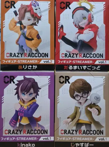 CRAZY RACCOON 클레이 라쿤 피규어 4종 세트