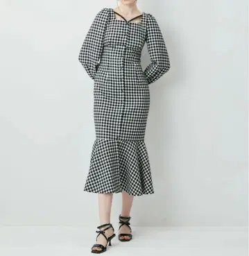 DEICY 체크 JQ 머메이드 원피스