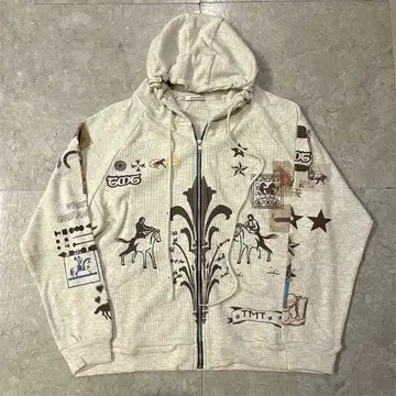 [ 미사용 새상품 ] toomuchtax 집업 후드티 아이보리