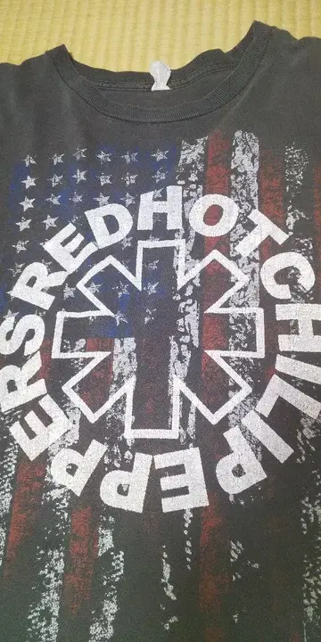 Red Hot Chili Peppers 티셔츠 블랙 2XL 페이드