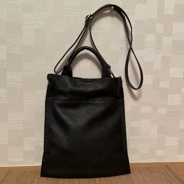 beau're 비유레 원 핸들 2way 미니 토트백 천연 가죽 블랙 가죽