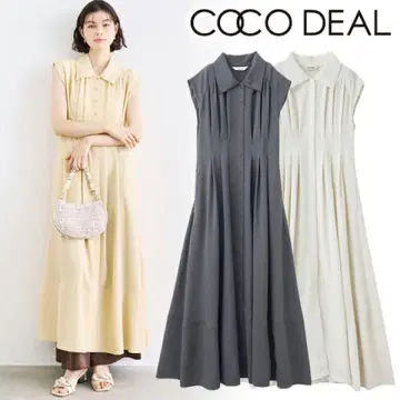 COCO DEAL 슬리브리스 셔츠 원피스