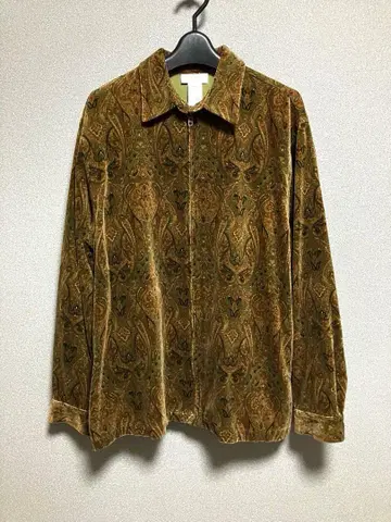 JONES NEW YORK 올 패턴 블루종 브라운 페이즐리