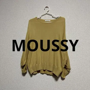 MOUSSY 머스타드 긴팔 니트
