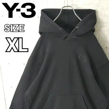 [ 와이쓰리 ] Y-3 원포인트 로고 맨투맨 후드티 XL 블랙
