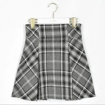 에블린 체크 박스 스커트