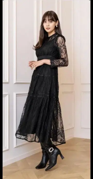 Herlipto Jupiter Lace-Trimming Dress S