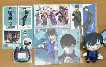 블루 록 이토시 린 엽서 스티커 명찰 볼체인 마스코트