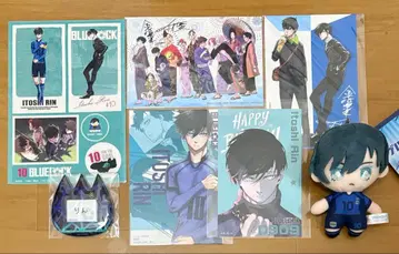 블루 록 이토시 린 엽서 스티커 명찰 볼체인 마스코트