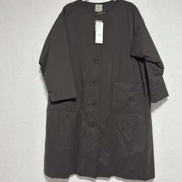 브라운 퀼팅 코트