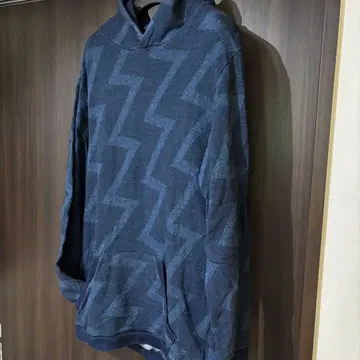 BLUE BLUE JAPAN 지그재그 패턴 후드티 사이즈 3 일본제