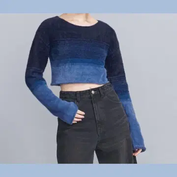 뷰티 앤 유스 유나이티드 애로우즈 페더 니트 숏 기장