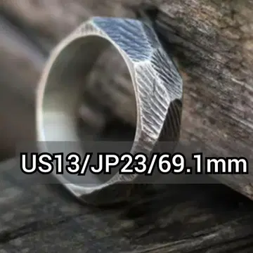 실버 텍스처 반지 중간 너비 US13/JP23/69.1mm