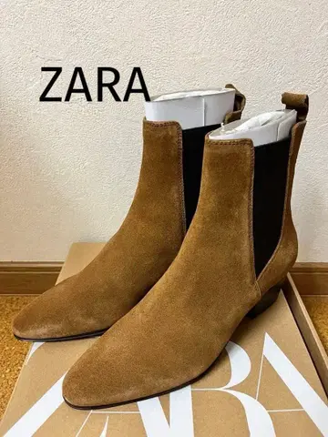 ZARA 브라운 사이드 고어 부츠 미사용 새상품 박스형
