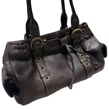 Y2K 가죽 느낌 핸드백 브라운 페어리 그런지