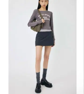 MOUSSY 랩 디테일 숏팬츠 다크 그레이 사이즈 2
