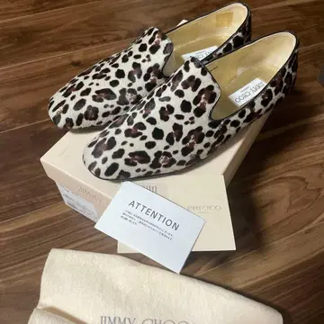 JIMMY CHOO 레오파드 플랫슈즈 지미추