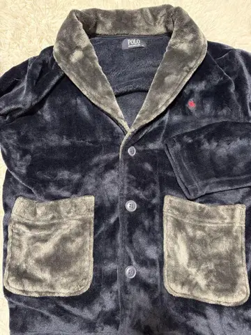 Polo 플리스 가디건 네이비/그레이 M